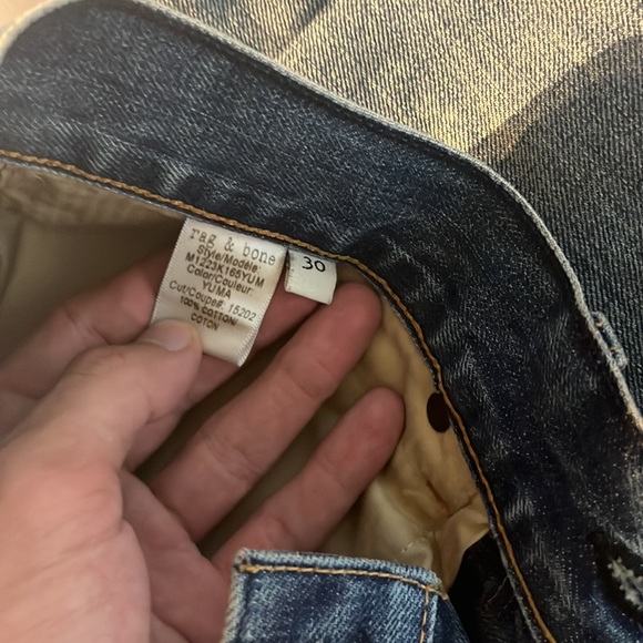 $325 Rag & Bone Size 30 Slim Leg Distressed Style Jeans Pants NWOT - Picture 9 of 9